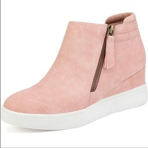 Pink Wedge Booties Sneakers
